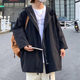 AIDASE  -  Spring jacker Men's Loose Fit Casual Hooded Jacket Outdoor Fashion Coat New Mid-length jacket man aidase-shop