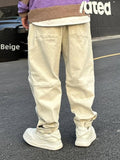 AIDASE  -  plus Size 300 Pou Hong Kong Sle Retro Workwear Casual Pants Men Summer Loose Straight Wide Leg Sports Trendy Brand Ins aidase-shop