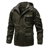 AIDASE  -  Winter Men's Fleece Jackets Thicken Hooded Outdoor Casual Coats Male Multi Pocket Warm Cargo jackets Cotton Parkas Man Outwear aidase-shop