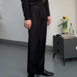 88.33Aidase Italian High Waist Pant Dress Pant Men Black Pantalon Homme Business Versatile Draped Trousers Gentlemen Office Trousers Men aidase-shop
