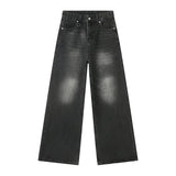 Aidase Men's Vintage Jeans Fashion Washed Street Casual Wide Leg Denim Pants Summer Distressed Loose Male Versatile Trousers aidase-shop
