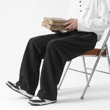 Aidase Grey Black Suit Pants Men Fashion Society Mens Dress Pants Korean Loose Straight Wide Leg Pants Mens Office Formal Trousers aidase-shop