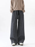 Aidase Y2k Vintage Baggy Plaid Pants Man Oversized Korean Fashion Harajuku Japanese Style Streetwear Gyaru Check Trousers