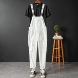 AIDASE  -  Men Joggers Bib Overalls Multi Pockets Cargo Pants Adjustable Suspenders Coveralls Summer Jumpsuits aidase-shop
