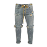 AIDASE  -  New Men's Slim Pants Holes New Painted Jeans for Men aidase-shop