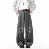 AIDASE  -  2025 New Men Casual Trousers American Style Embroidered Decoration Design Trendy Loose Straight-leg Men's Pants 21E6858 aidase-shop