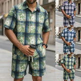 AIDASE  -  3 Piece Suit Men Classic 2 Piece Men'S Outfit Men'S Shirt Men'S Shirt Men'S Set Floral Pattern Floral Short Men'S Summer Suits aidase-shop