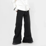 AIDASE  -  Summer New Men's Solid Color Side Zipper Straight Trousers American Fashion Trend Street Hip-Hop Casual Loose Niche Mens Bottoms aidase-shop