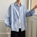 AIDASE  -  Hong Kong Style Plaid Long Sleeve Shirt Men Handsome High End Sensation Trendy Brand Japanese Style Inner Wear Autumn Student aidase-shop
