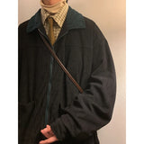 Aidase American Style Vintage Men Bomber Jacket Windbreakers Zipper Coats Autumn Loose Cargo Outwear