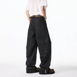 AIDASE  -  Floor jeans men Wide Leg Denim Pants Baggy Low Waist Boyfriend Jeans Personality design Loose Fit Jeans Cyber Grunge Streetwear aidase-shop