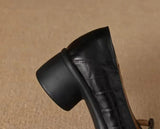 AIDASE  -  New Women Mary Jane Shoes Retro Round Toe Thick Platform Slip On Soft Leather Casual Loafers Comfort Flat Pumps aidase-shop