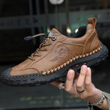 52.74Aidase Handmade Leather Casual Men Shoes Summer Hot Sale Breathable Non-Slip Men Loafers High End Wear-Resistant Flat Men Driving Shoes aidase-shop