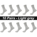 AIDASE  -  10Pairs Men Socks Organic Cotton Breathable Black White Business Socks Casual Spring Summer for Male Plus Size EUR38-48 aidase-shop