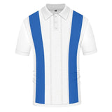 AIDASE  -  Summer Clothing Men's Casual Knitted Patchwork Short Sleeve Polo Shirt Lapel Button Breathable T Shirt Fashion Luxury M-3XL aidase-shop