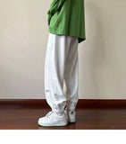 AIDASE  -  Summer Y2K Korean Style Vintage Loose Trousers Man Casual All Match Harajuku KPOP Sport Pants Fashion Style Pockets Male Clothes aidase-shop