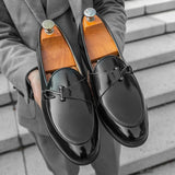 AIDASE  -  Luxury Brand Men's Shiny Leather Shoes High-end Occasions Business Men's Formal Shoes Classic Loafers Brown Retro Shoes aidase-shop