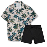 AIDASE  -  Slim Fit Jacket Men Mens 2 Piece Beach Vacation Set Shirts And Shorts Suit Outfits Dress Suit For Men Men'S Matching Sets aidase-shop