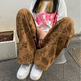 38.65Aidase American Men and Women Trendy and Personalized Straight Tube Spring/summer Thin Print Loose Couple Retro Wide Leg Casual Pants aidase-shop