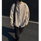 AIDASE  -  Spring New Products: 65% Cotton High-quality Men's Breathable Stand-collar Shirt, Unisex Loose-fitting Jacket, Striped Top. aidase-shop