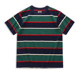 AIDASE  -  230G Summer Cotton T-shirt American Round Neck Retro Horizontal Striped Short-sleeved T-shirt Youth Chic Wear Cozy Loose Tees aidase-shop
