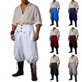 AIDASE  -  Men Medieval Pants Retro Cosplay Pants Elegant Retro Halloween Carnival Party Stage Performance Pants 9 10 aidase-shop