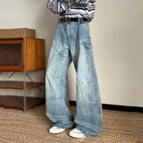 AIDASE  -  2025 New Straight-Leg Men Jeans Trendy Loose Scimitar Wide-Leg Men's Denim Pants Autumn Fashion Casual Clothing 21E7495