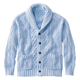 AIDASE  -  New Fashion Simple Basic Solid Color Casual Trendy Turn-down Collar Long Sleeve Knitted Cardigans Men's Breasted Sweater Coats aidase-shop