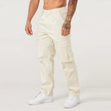 AIDASE  -  Autumn Men's Patchwork Solid Casual Loose Straight Trousers aidase-shop