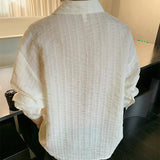 AIDASE  -  Men's Textured Bold Stripe Linen Shirt – Relaxed Fit, Breathable & Lightweight for Casual Sophistication M-3XL aidase-shop