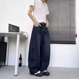 AIDASE  -  Fashion Washed Men Wide-Leg Jeans Summer Loose Casual Vintage Straight Denim Pants Fashionable Men's Trousers 21E6593 aidase-shop