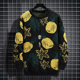 AIDASE  -  Ethnic Style Sweater Men's Winter Korean Retro High-end High Street Striped Knit Sweater Oversized Casual Pullover Thread Jacket aidase-shop