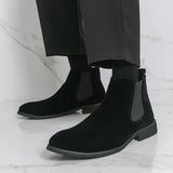 AIDASE  -  Classic British Retro Style Men Pointed Chelsea Boots Brand Elegant Business Cow Suede High Top Boot Quality Senior Casual Boots aidase-shop
