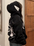 AIDASE  -  Y2k Men Spider Print Hoodies Women Hop Zipper Long Sleeve Coats Autumn Winter Harajuku Casual Loose Hooded Sweatshirt aidase-shop