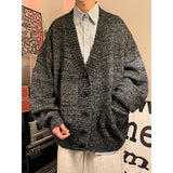 AIDASE  -  Autumn Winter New V-neck Cardigan Men's Loose Casual Knitted Sweater Trendy Daliy Simple All-match High Street Soft Coats aidase-shop
