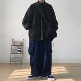 Aidase American Retro Tactical Jacket Hip Hop Varsity Jacket Men High Street Windbreaker Coats Zipper Collar Overalls Jacket aidase-shop