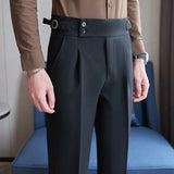 AIDASE  -  Men's Suit Pants, Fashion Slim Dress Trousers ,White Black Blue Green Pantalones Hombre Fall/Winter Male Pant, New aidase-shop