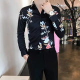 Aidase Shirts for Men White with Print Man Shirt Long Sleeve Printed New in Collar Asia S Korean Popular Clothes Trendyol Original Tops aidase-shop