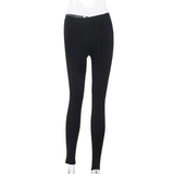 AIDASE  -  High Waist Hollow out Zipper Pencil Pants Sexy Star Design Gothic Dark Style Women's Long Trousers Spring Autumn Fashion aidase-shop