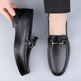 Aidase Men Casual Shoes Brand Genuine Leather Mens Loafers Moccasins Breathable Slip on Driving Shoes Cow Leather Business Formal Shoes aidase-shop
