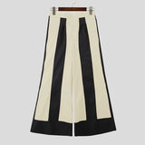 AIDASE  -  Men Wide Leg Pants Elastic Waist Loose Casual Trousers Men Streetwear 2025 Patchwork Color-block Fashion Male Long Pants aidase-shop