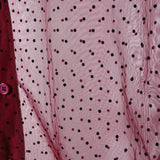 AIDASE  -  Men Shirt Polka Dot Printing Lapel Long Sleeve Button Men Clothing Mesh See Through Loose Fashion Male Shirts Streetwear aidase-shop