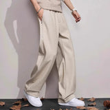 AIDASE  -  New Autumn Winter Casual Pants for Men Simple Loose Straight Retro Drapey Wide-leg Long aidase-shop