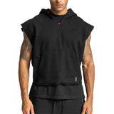 Aidase Bodybuilding Vest Men Sleeveless Hoodie Loose  Casual Versatile Gym Vest aidase-shop