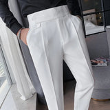 AIDASE  -  Autumn Men's Trousers High-waist Straight Drape Casual Business Dress Pants Office Social Wedding Streetwear Fashion Long Pants aidase-shop