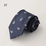 AIDASE  -  New Trendy Men's Silk Ties Jacquard Dot Floral Necktie 8cm Brown Green Neck Tie Daily Wear Shirt Suit Cravat Wedding Groom Gift aidase-shop