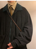 Aidase American Style Vintage Men Bomber Jacket Windbreakers Zipper Coats Autumn Loose Cargo Outwear