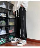 AIDASE  -  New Men's Spring Autumn Loose Fit Straight Leg Cuffed Sweatpants Casual Sports Joggers for Teenagers Versatile Long Pants aidase-shop