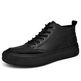 51.74Aidase New Mens Casual Shoes Leather Sneakers Comfort Flat Shoes Male High Quality British Style Comfortable Outdoor Walking Sneakers aidase-shop