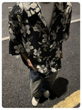 AIDASE  -  Men's Clothing Vintage Floral Print Cuban Collar Hawaiian Vacation Beach Shirt Summer Casual Streetwear Short Sleeve Loose Tops aidase-shop